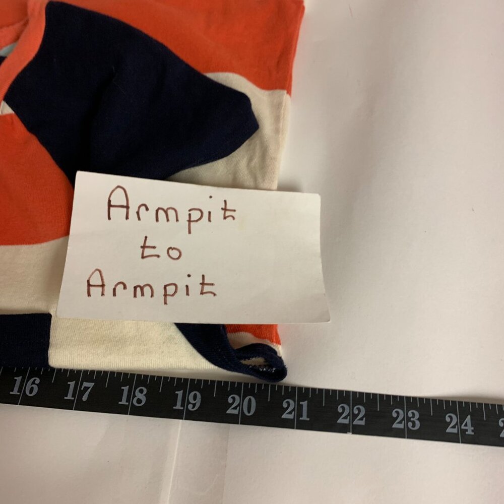 Tommy Hilifger Dress  Orange Stiped Nautical Beach Causal Shift Womens SZ L - Picture 9 of 9